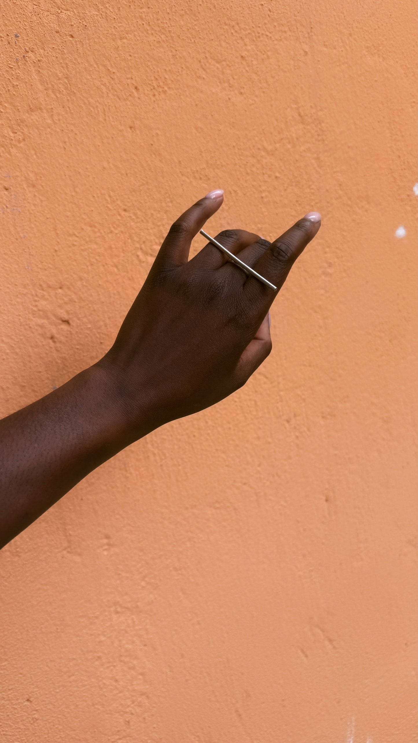 Kindi - Lightweight African brass Ring on Two fingers