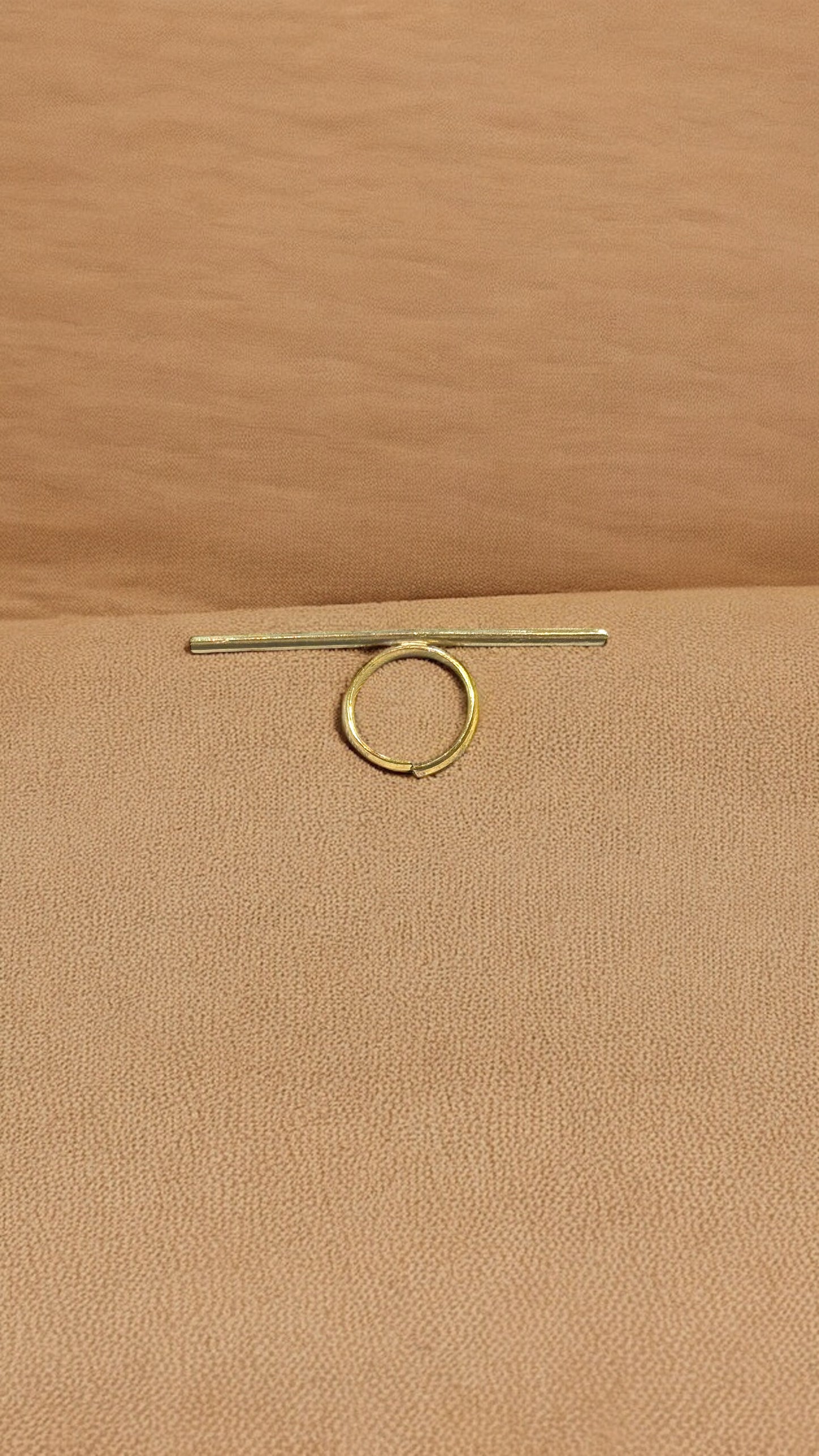 Kindi - Lightweight African brass Ring on Two fingers