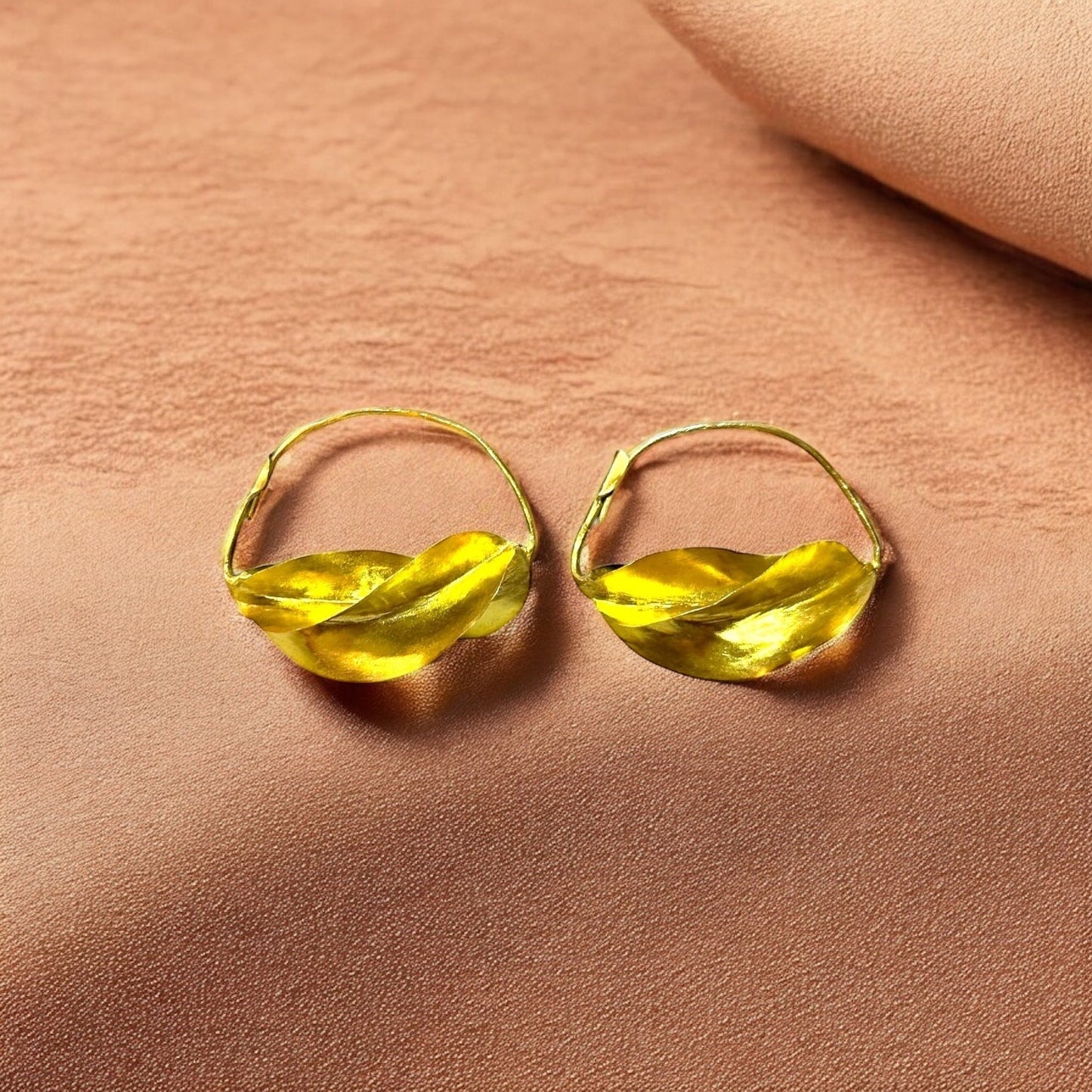 Fulani earrings - Handmade Brass Earrings from West Africa