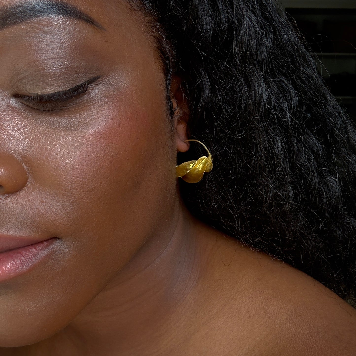 Fulani earrings - Handmade Brass Earrings from West Africa