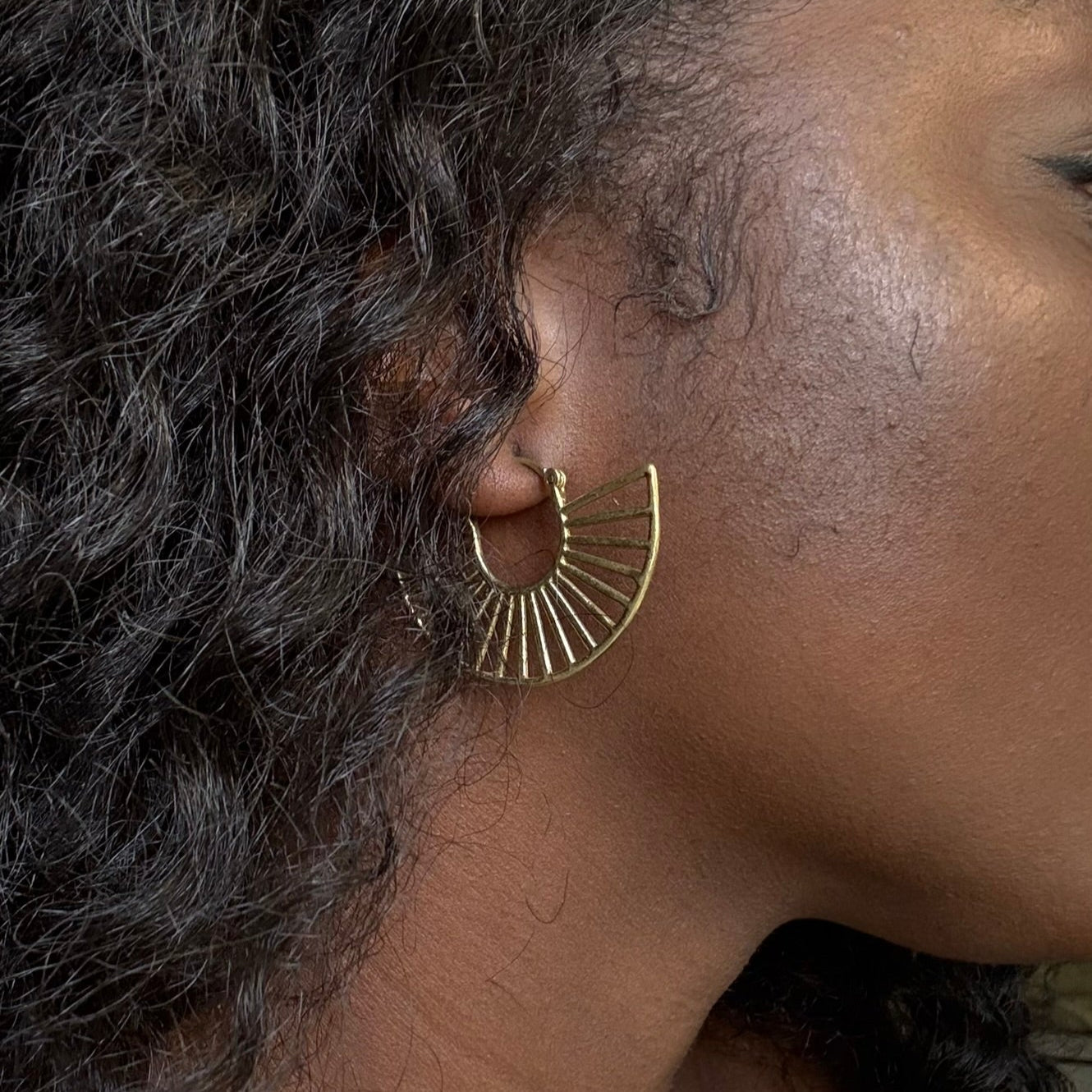 Fané - Handmade Earrings made of brass - Handcrafted in Senegal