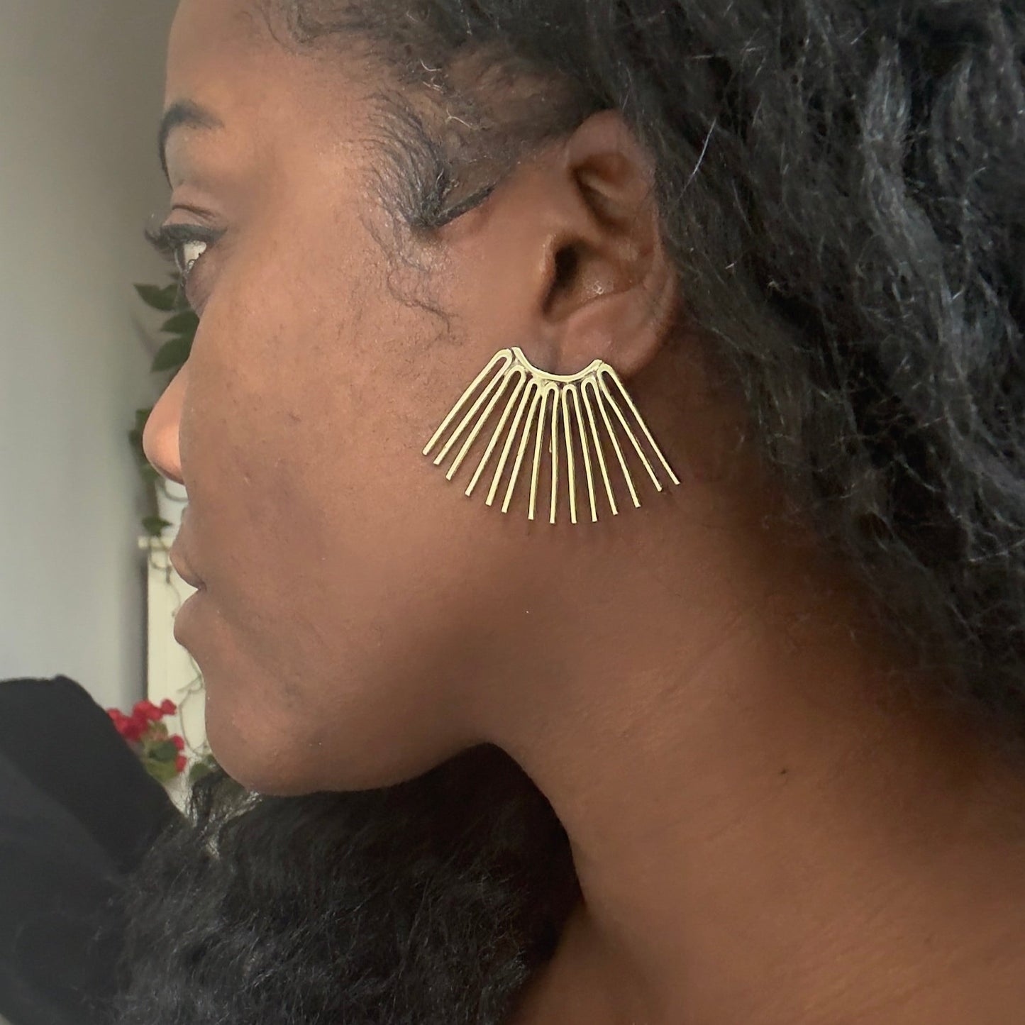 Wari - Handmade Brass Earrings- Made in Senegal