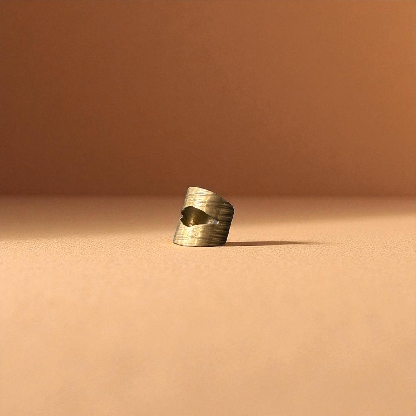 Yiti - Handmade Mid Ear Cuff - Made of Brass - Made in Africa - Adjustable