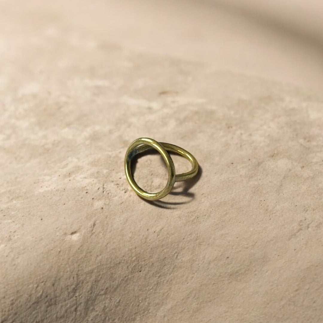 Langa - Handmade Brass Ring - O shaped - Made in Africa
