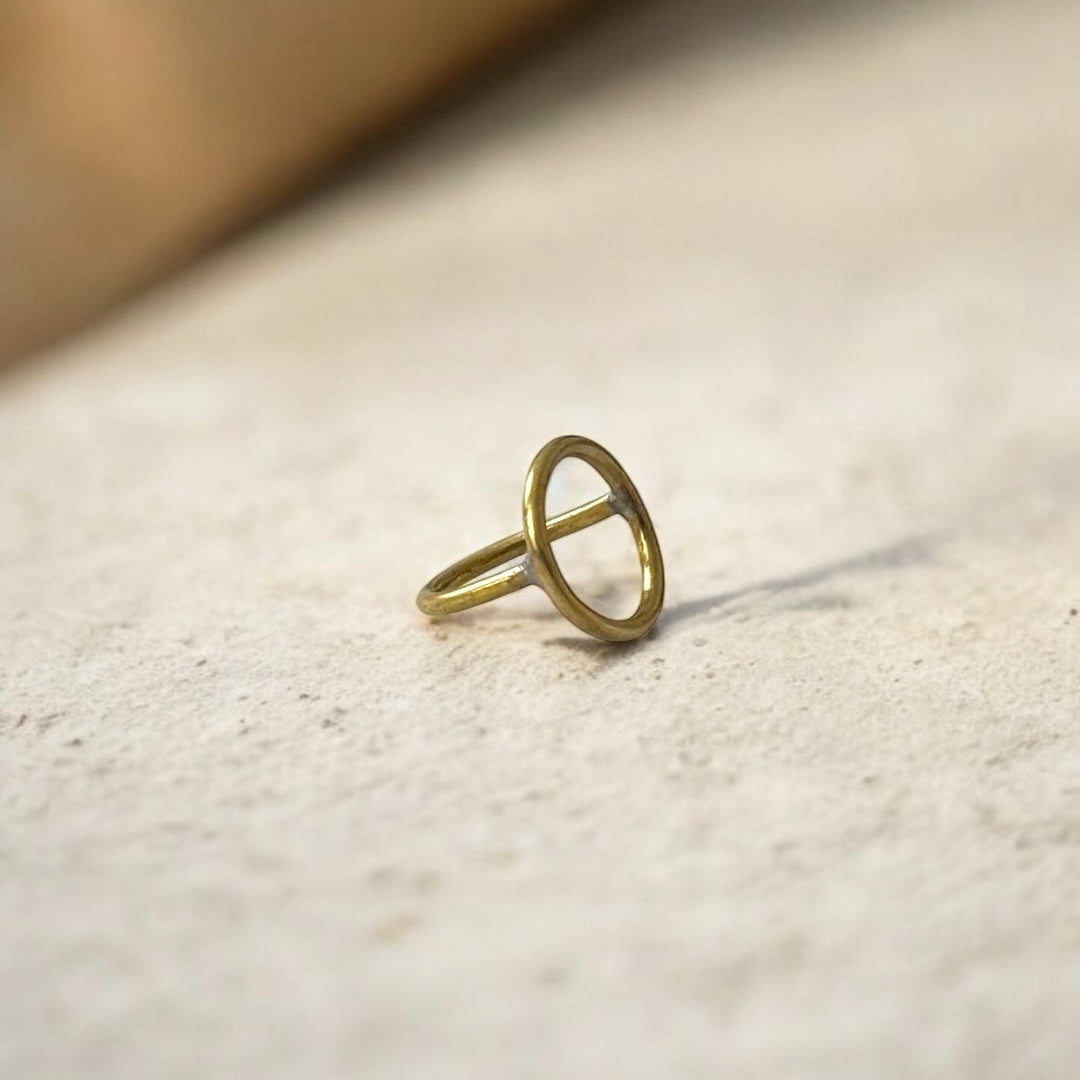 Langa - Handmade Brass Ring - O shaped - Made in Africa