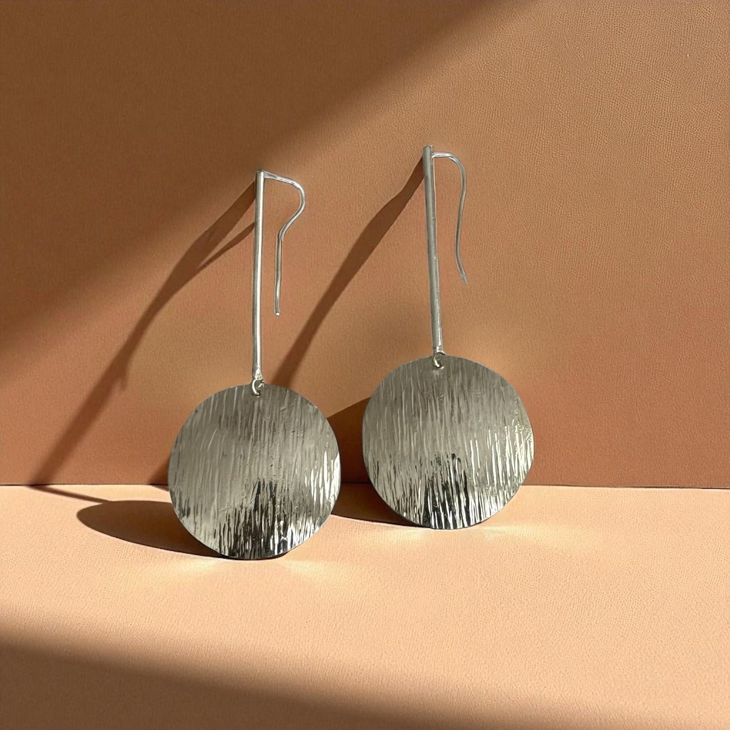 Koba - Lightweight Handmade Brass Earrings- Hammered design - Made in Senegal