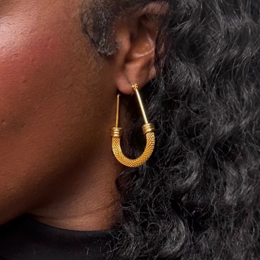 Zenu - Handmade Gold Plated Earrings - Made in Africa