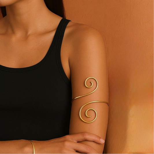 Gbèdè - Upper arm Bracelet Handmade in West Africa with Brass