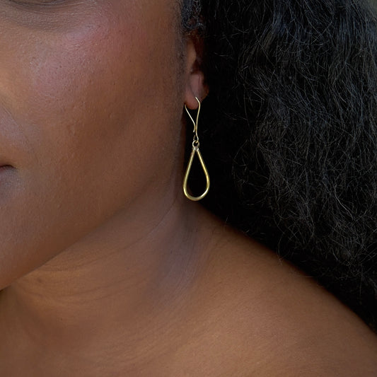 Tine - Drop Brass Earrings Handmade in Africa