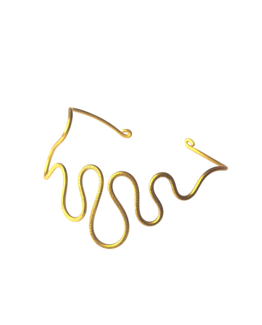 Ziga - handmade brass upper arm bracelet