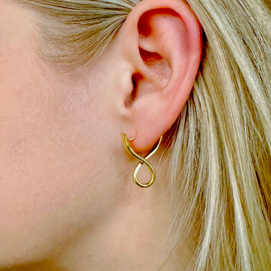 Kanyi- Lightweight Curled Earrings - Handmade in Africa with brass