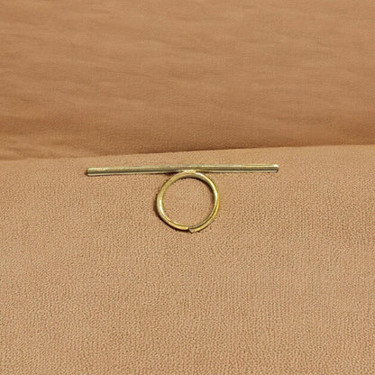 Kindi - Lightweight African brass Ring on Two fingers