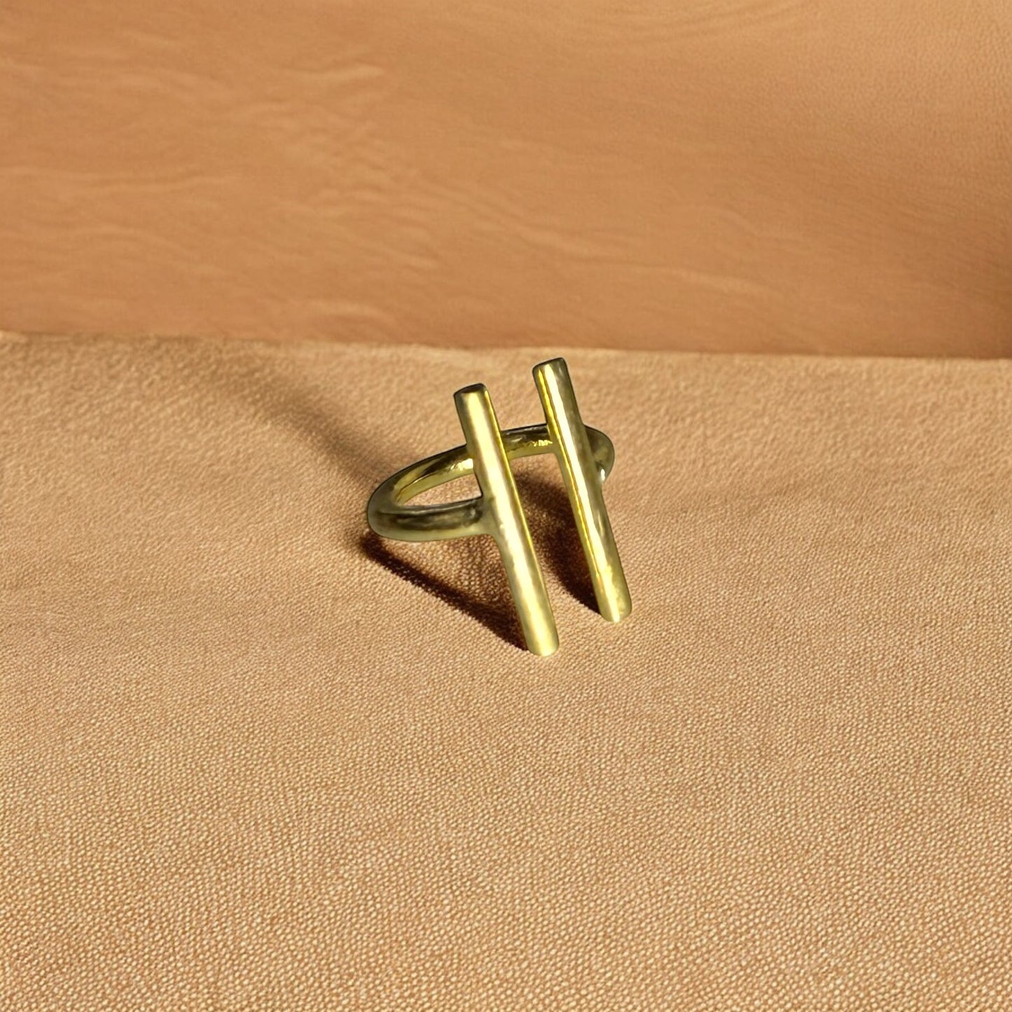 Wili - African Brass Ring - Handmade T-shape