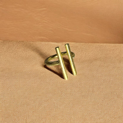 Wili - African Brass Ring - Handmade T-shape