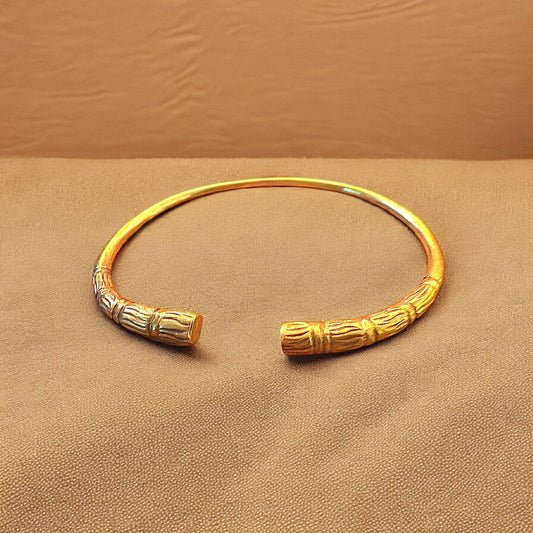 Minimalist Engraved Brass Bracelet - Handmade in Africa