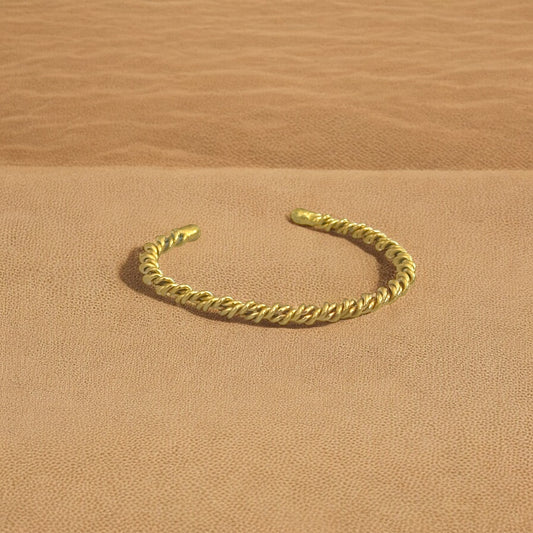 Keppa - Lightweight Twisted Brass Bracelet - Handmade in Sénégal