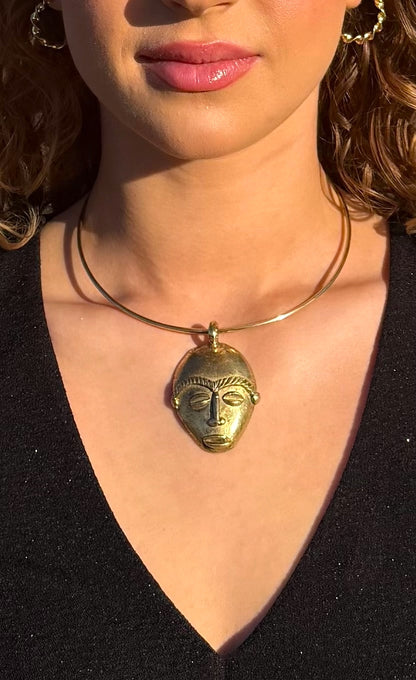 Kanu - African mask necklace