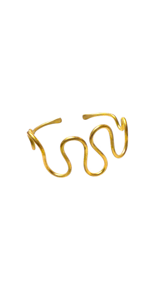 Ziga - handmade brass wrist bracelet