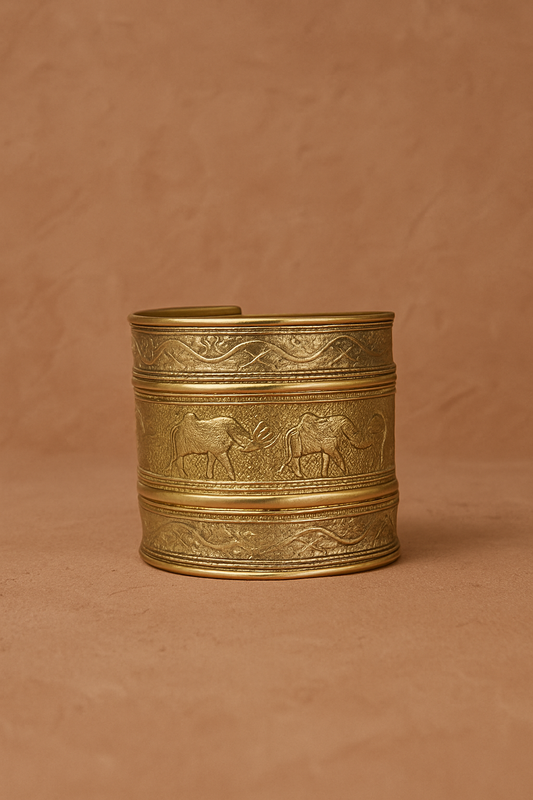 Sabu - Hand-engraved African brass bracelet