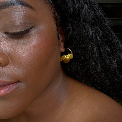 Fulani earrings - Handmade Brass Earrings from West Africa