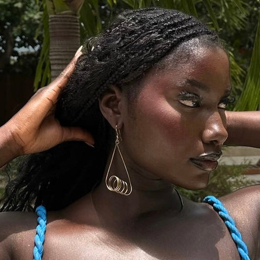 Kanda - Lightweight spiral earrings - Handmade in Africa - Quality Brass