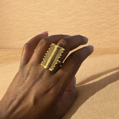 Dakari - Fait main en Afrique - Bague en laiton