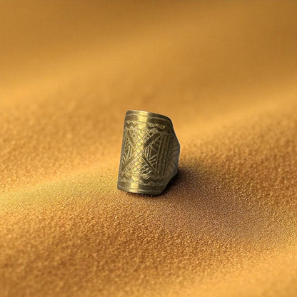 Bènwè - Handmade engraved African Brass Ring - Made in Senegal