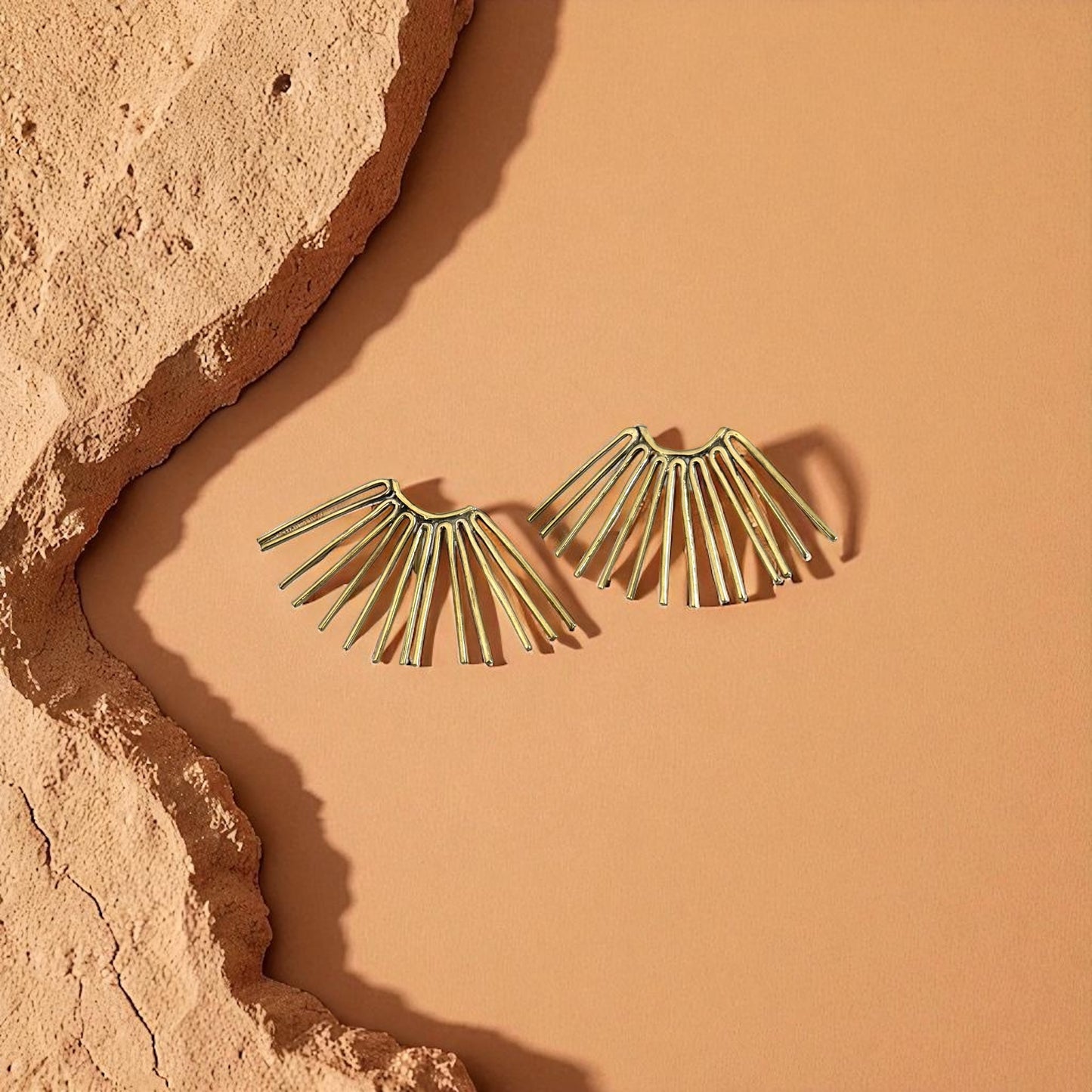 Wari - Handmade Brass Earrings- Made in Senegal