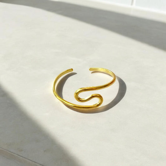 Zola Loops - African brass Curled Bracelet